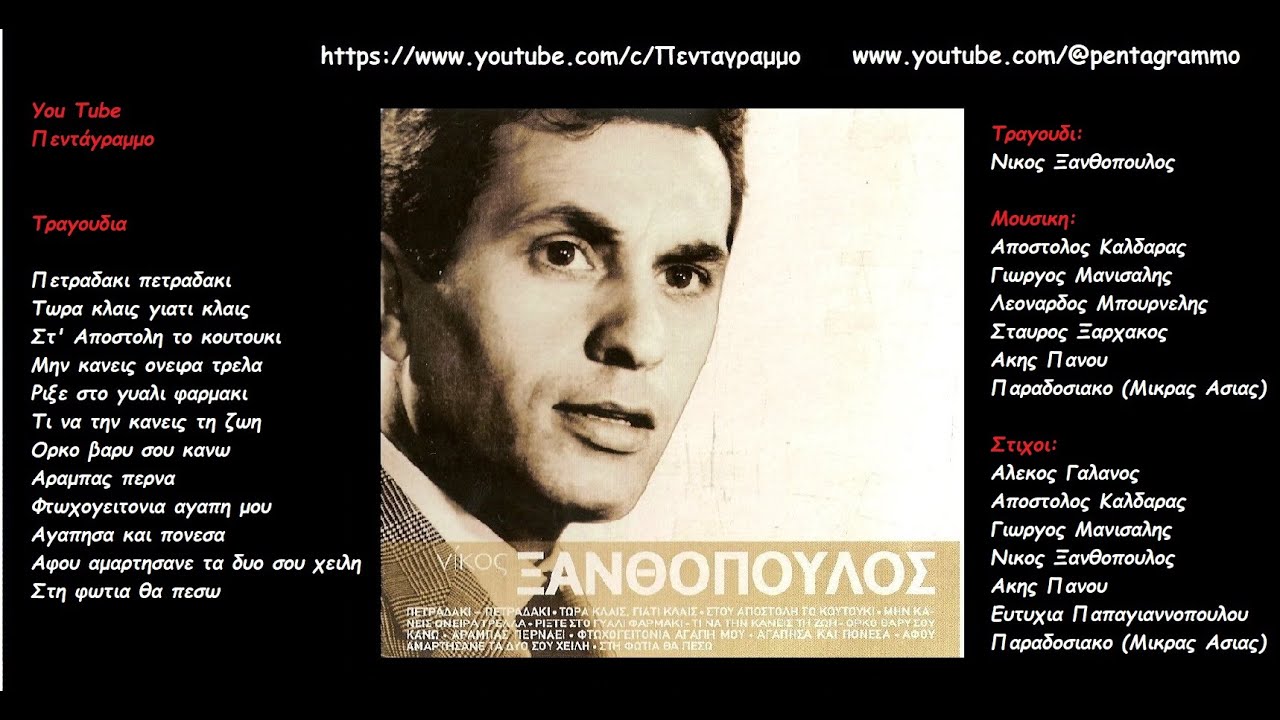 Νικος Ξανθοπουλος: Αυθεντικες εκτελεσεις (Ολος ο δισκος)