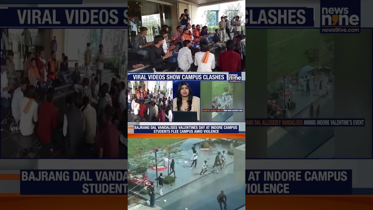 Valentine&rsquo;s Day Event Disrupted at NMIMS Indore After Right-Wing Group Storms Campus | News9
