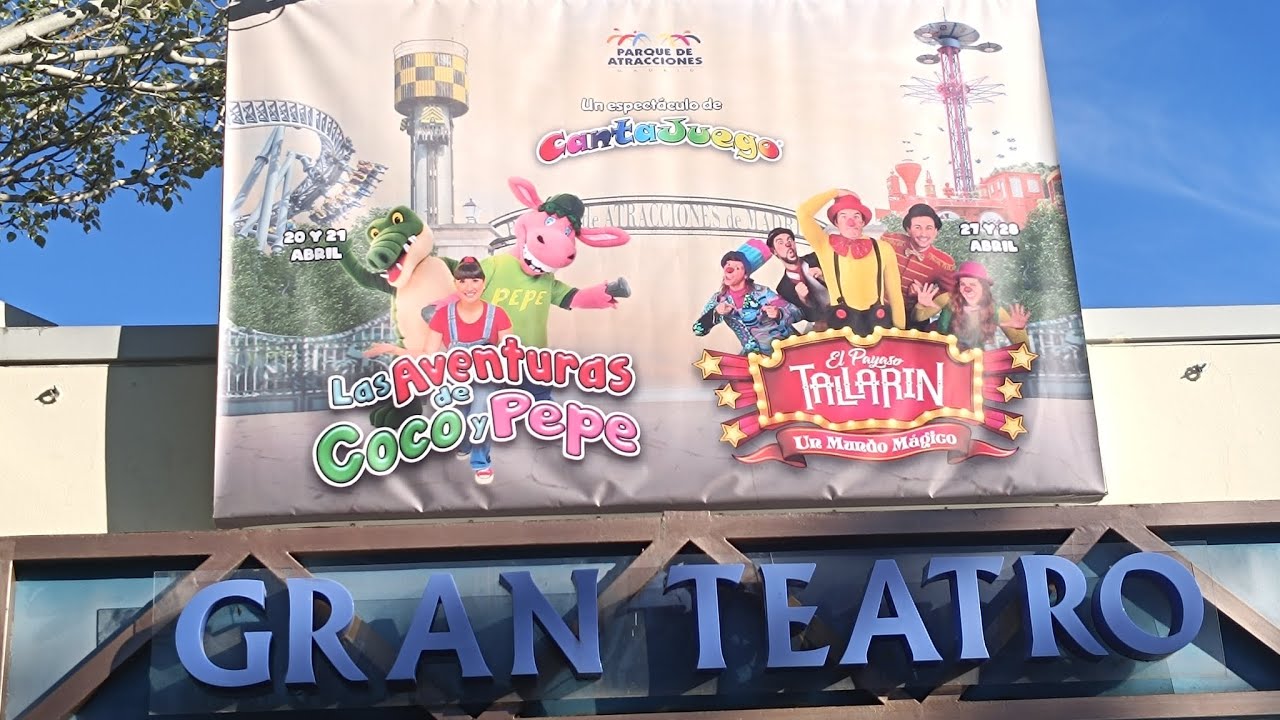 Cantajuego(el payaso tallarín)Parque de atracciones de Madrid 2024🤡🎡