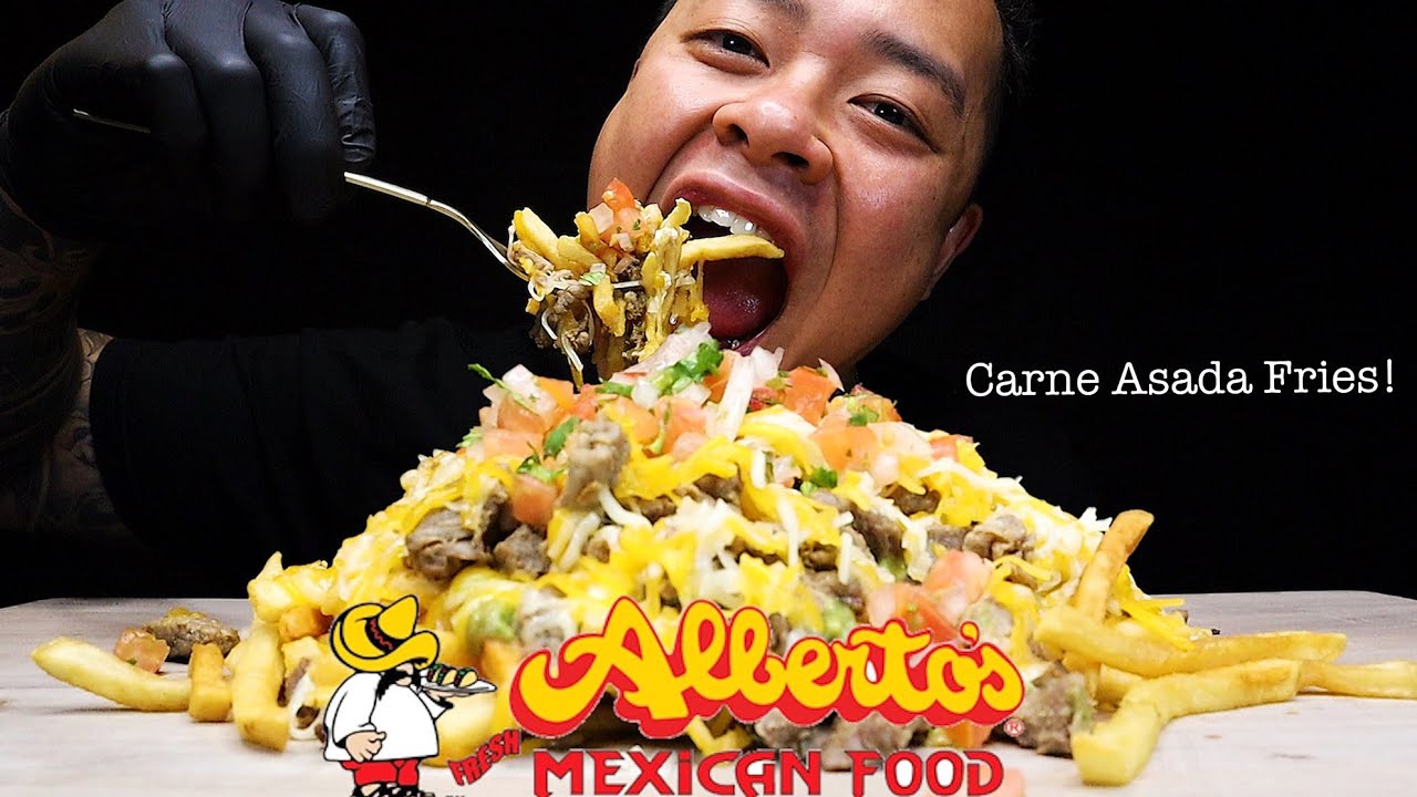 ASMR CARNE ASADA FRIES **SATISFYING BIG BITES**