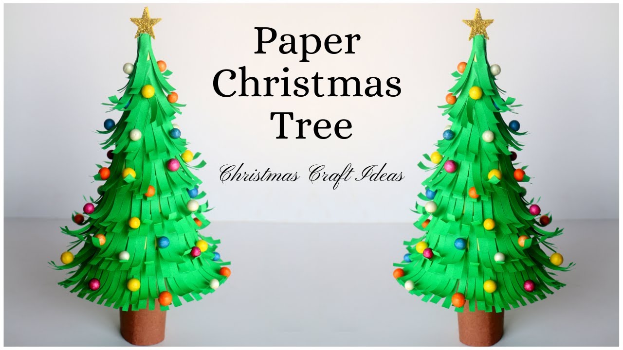 How To Make Paper Christmas Tree ? Paper Craft Ideas for Christmas Decorations