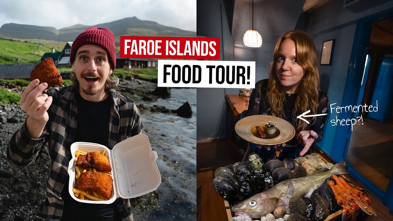 Americans Try the STRANGEST Foods in the Faroe Islands! 🇫🇴 Fermented Sheep, Dried Fish & MORE!