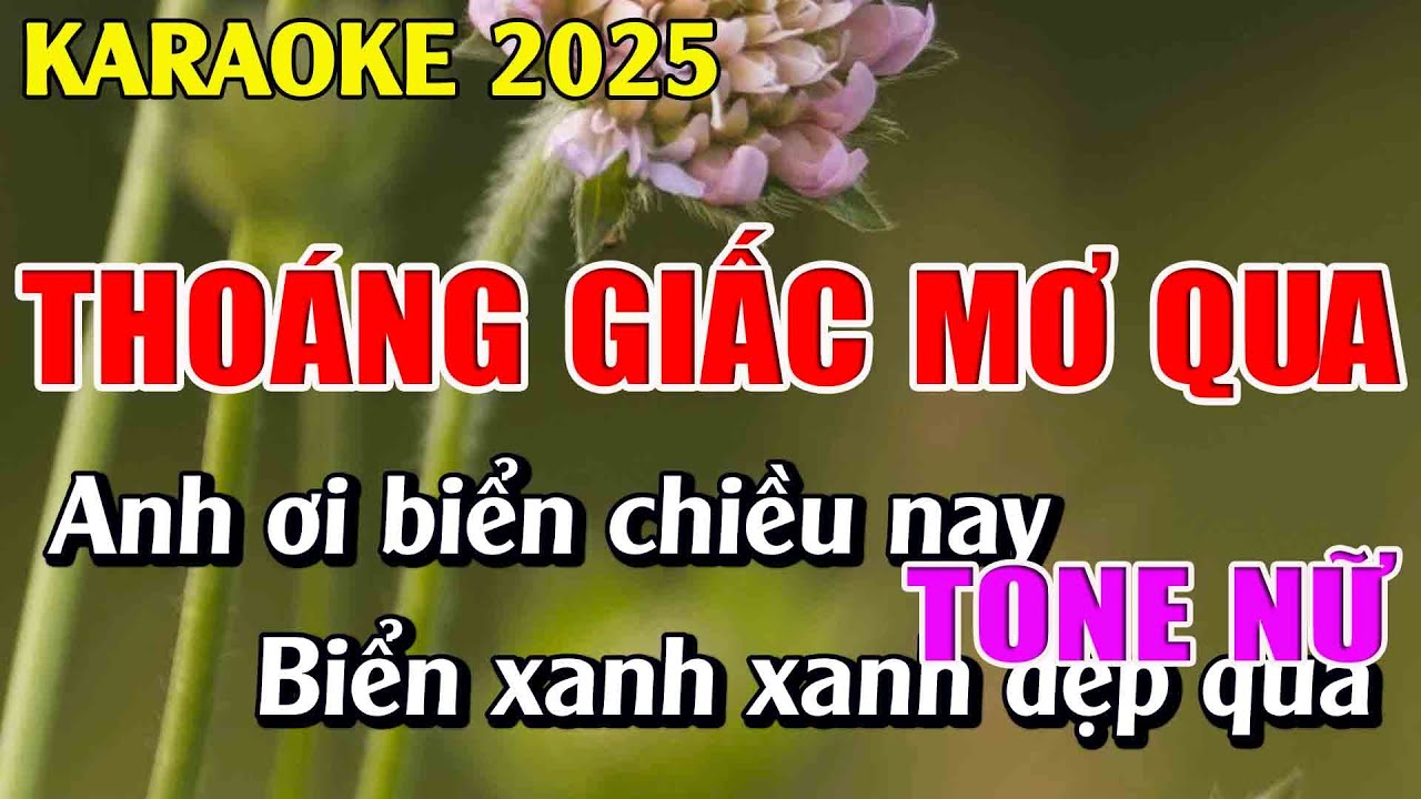 Thoáng Giấc Mơ Qua Karaoke Tone Nữ Karaoke Tuyệt Phẩm - Beat Mới