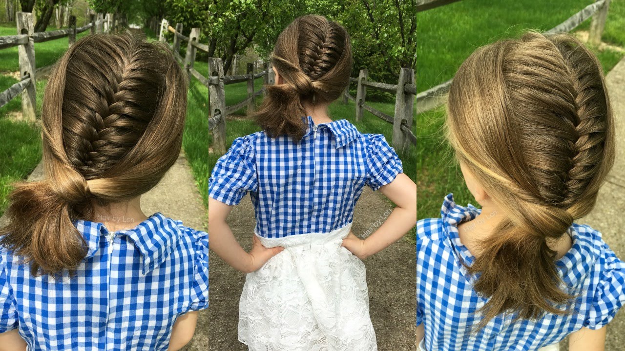 Wrapped French Fishtail Braid Tutorial  { For Short or Long  Hair }