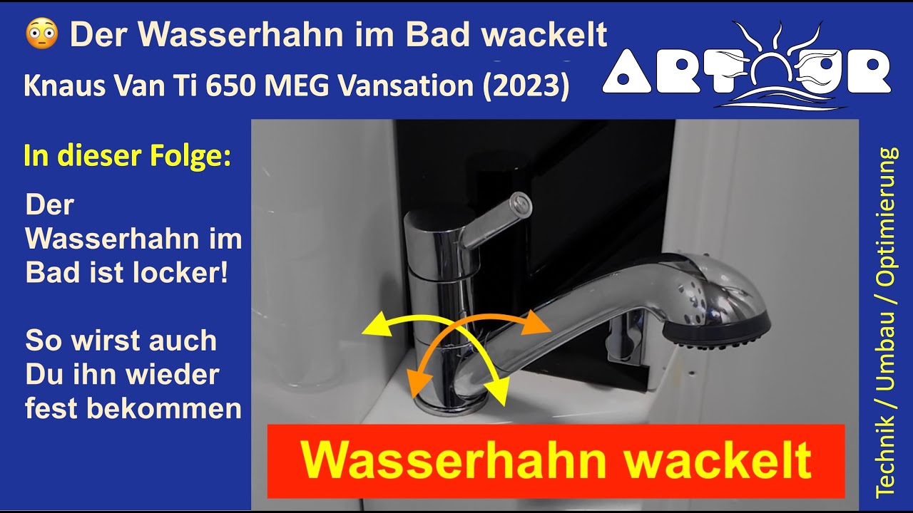 Wasserhahn im Bad locker / wackelt - so wird er wieder fest gemacht