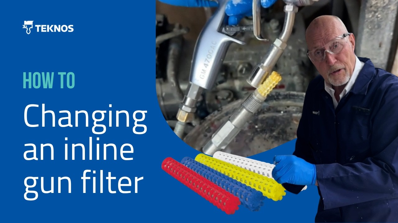 How to Remove, Clean or Replace an Inline Spray Gun Filter (Shown on a Wagner GM 4700 AC)