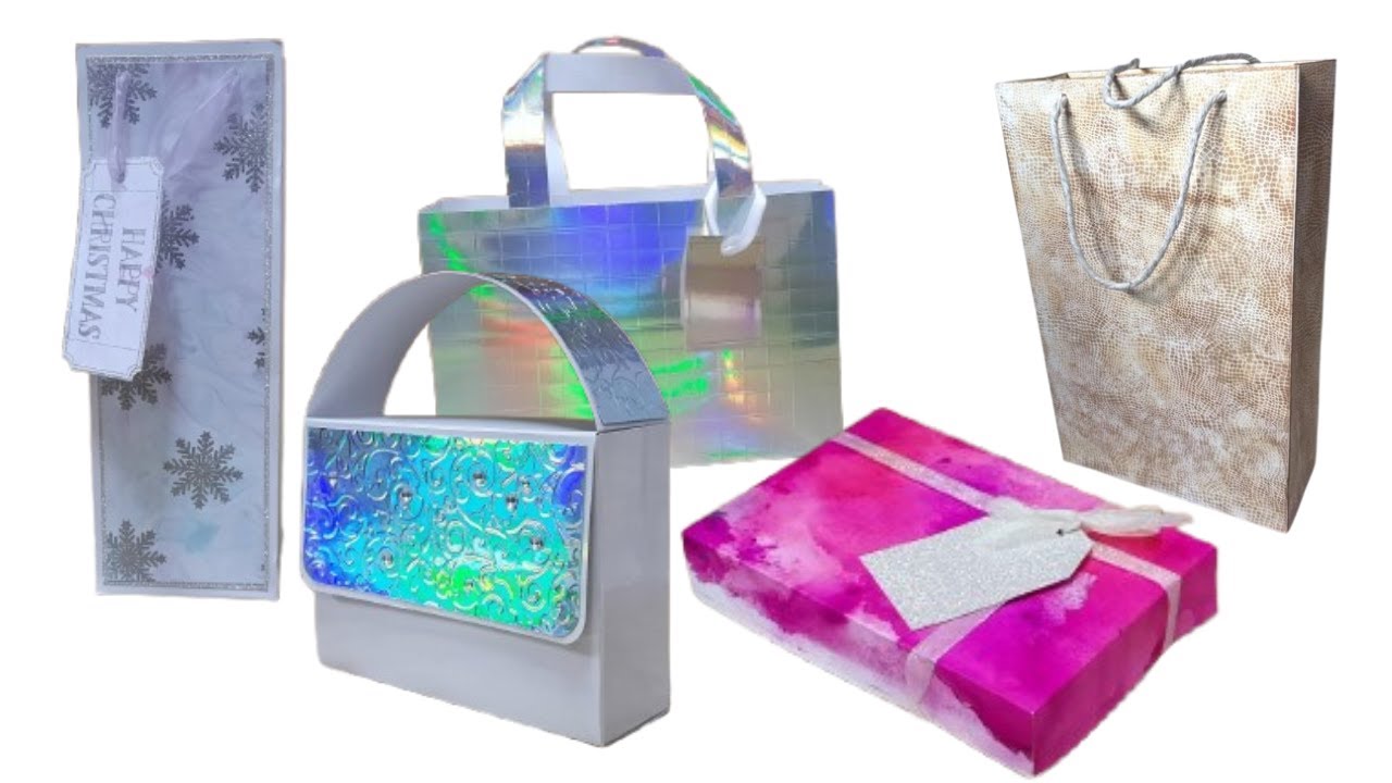 Making Christmas Party Gift Bags & A Box Using A3 Card Dawn Macfie Facebook Live 09/12/25 1pm