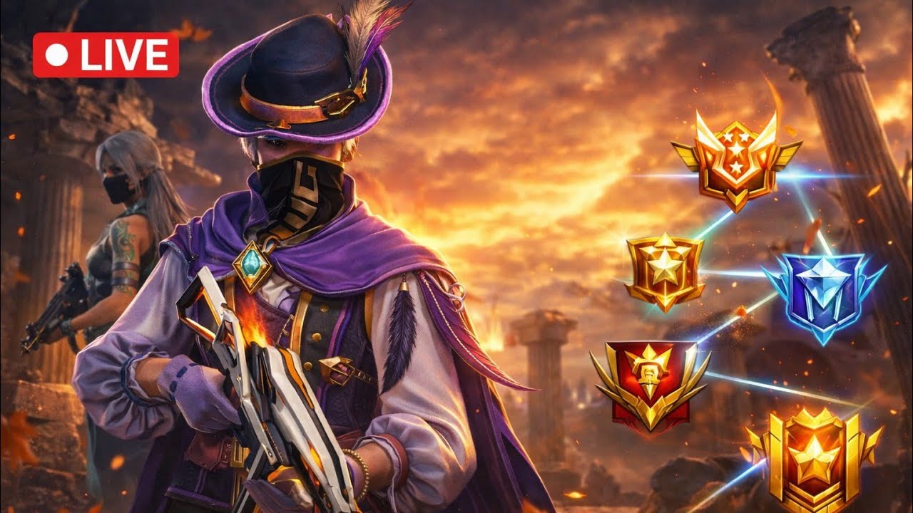 ATk_GAMING is live! 🔴 LIVE: Friendly Custom Room + Rank Push | Road to Heroic 🔥