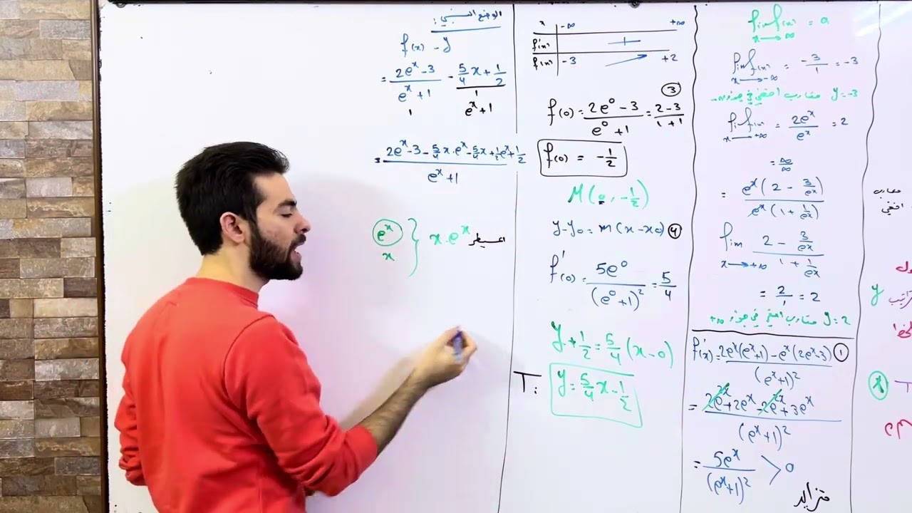 التابع الاسي : الحلقة 8 تمرين 7 من تمرينات الوحدة 💚💙