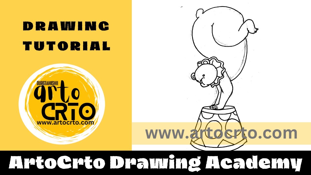 How to Draw Circus Bear #artocrtodrawings #circusdrawing #easydrawing #cutedrawing #beardrawing