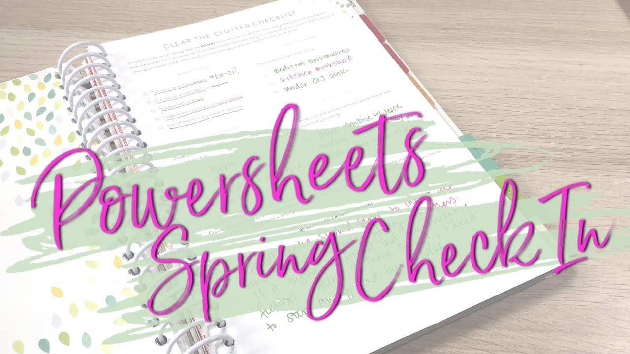 Powersheets Spring Check In | Goal Setting 2019