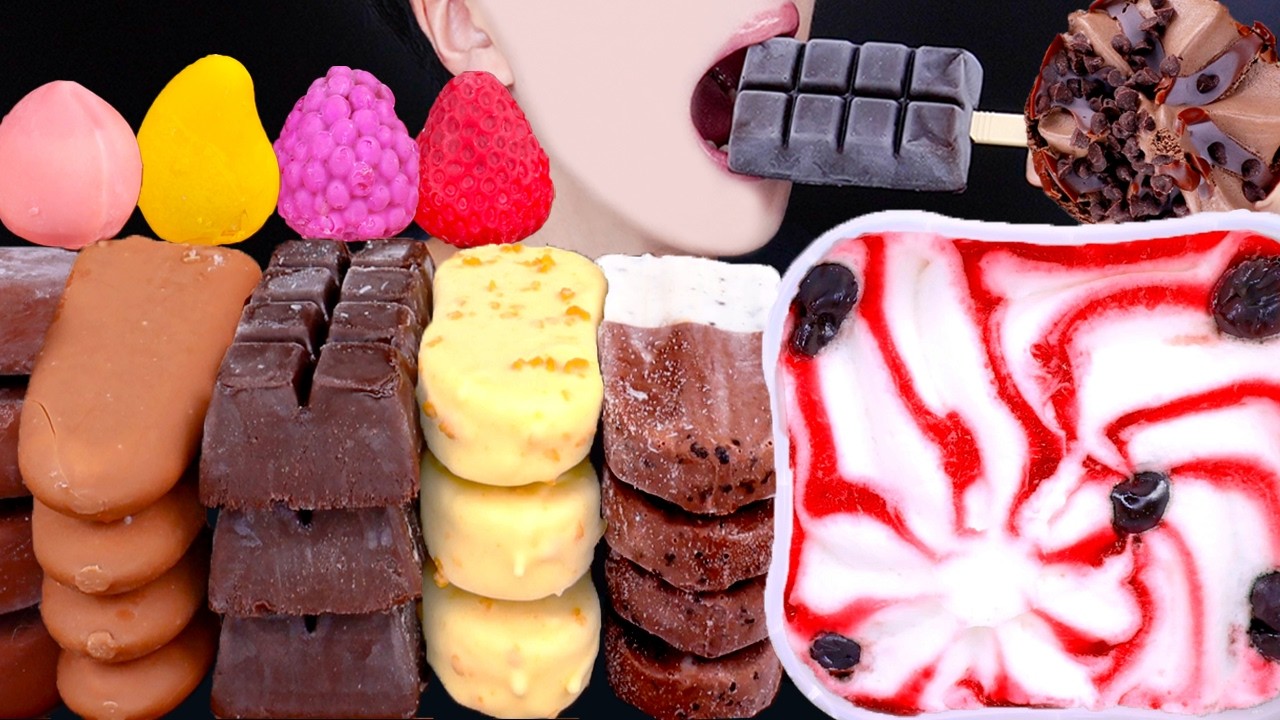 ASMR CHOCOLATE ICE CREAM NUTELLA DESSERT MUKBANG 초콜릿 아이스크림 먹방 チョコレートアイスクリーム 咀嚼音 EATING SOUNDS