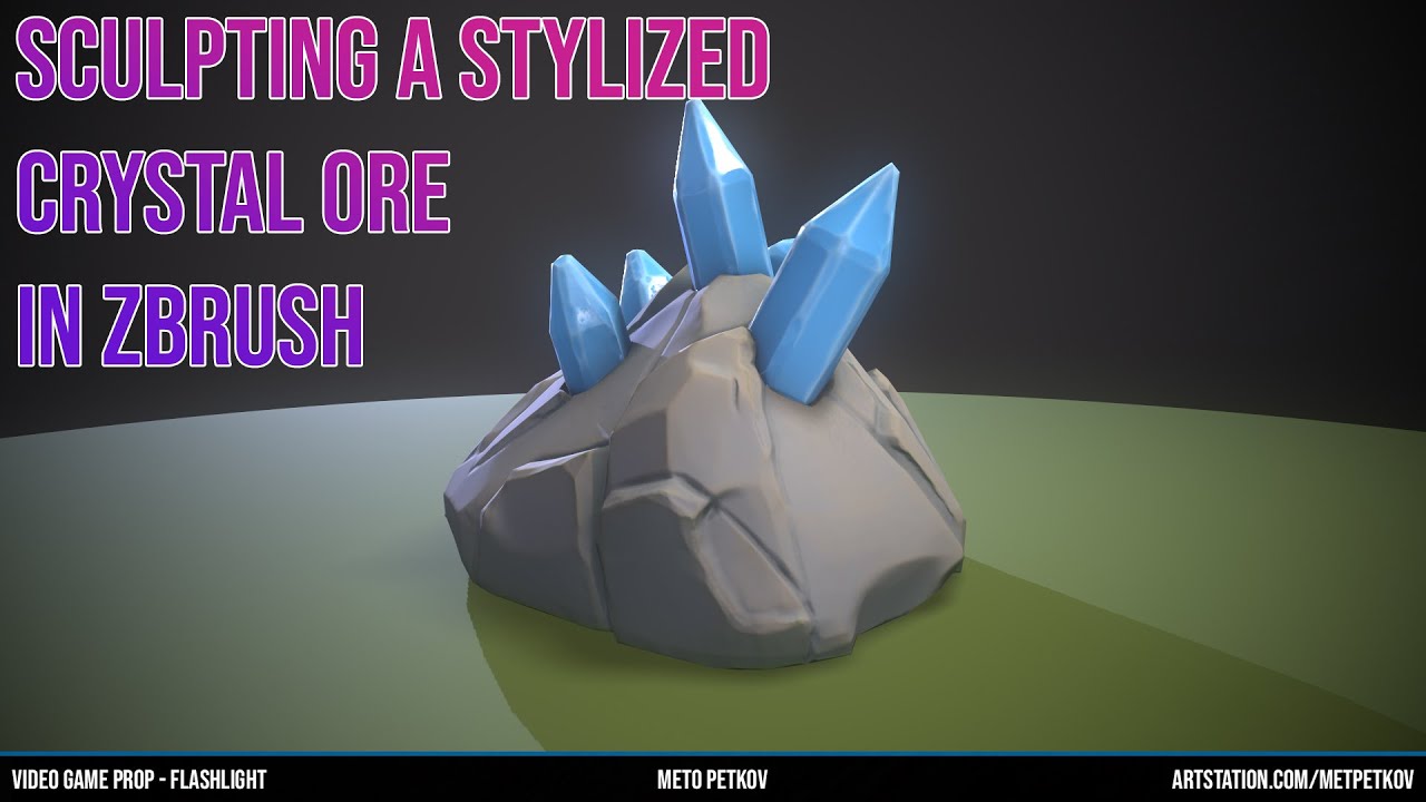 Sculpting Stylized Crystal Ore | Zbrush