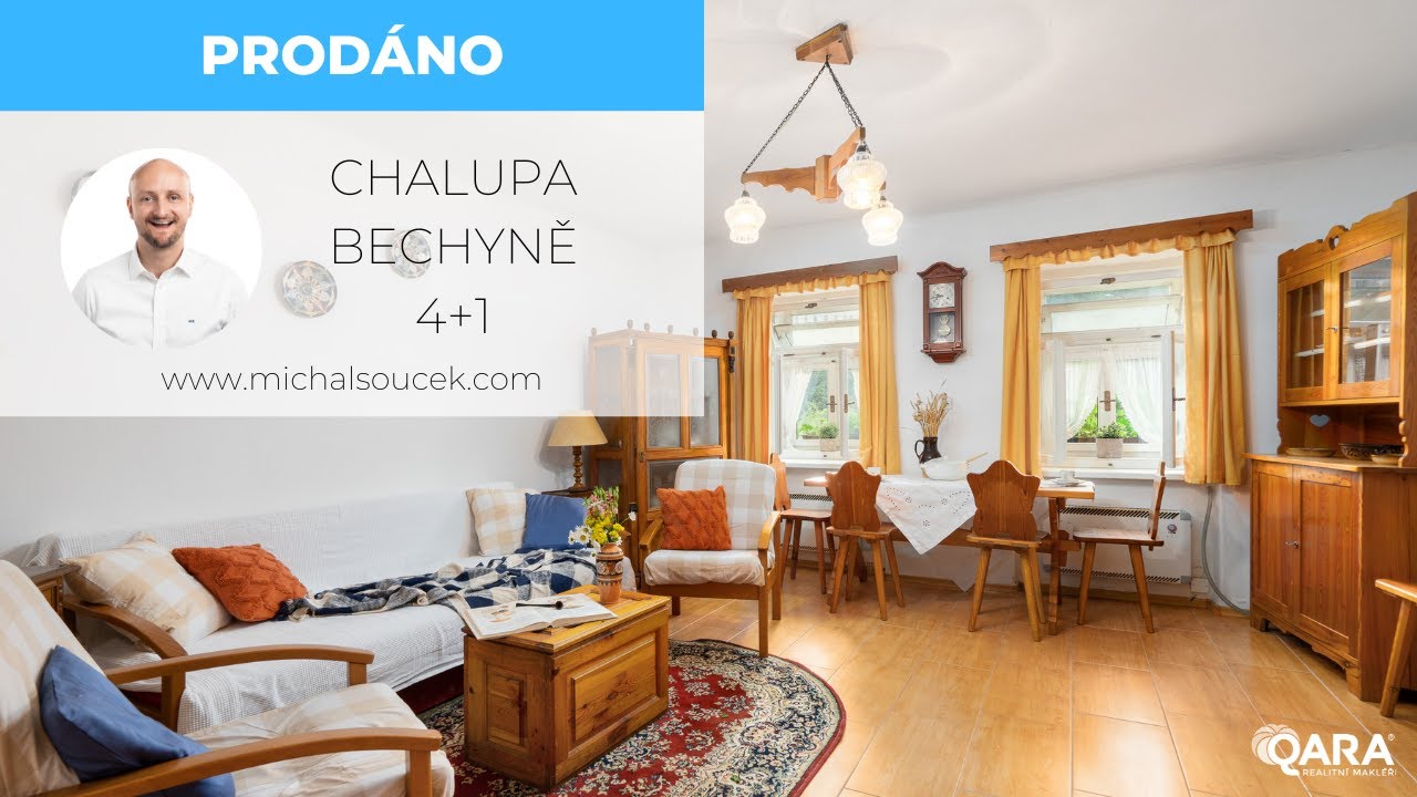 PRODÁNO - Jihočeská chalupa v Bechyni s výhledem na zámek Bechyně - VIDEOPROHLÍDKA