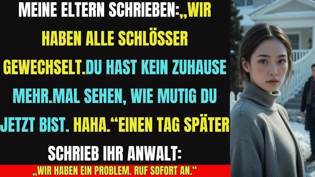 Meine Eltern sperrten mich aus – sie wussten nicht, dass ich ihr Haus bezahlt hatte