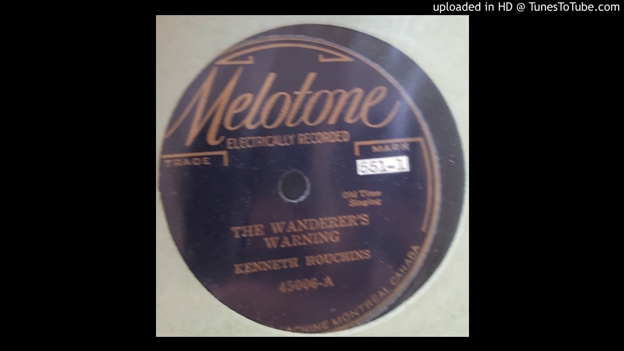 Kenneth Houchins - The Wanderer's Warning / Prisoner's Child American Pre-War Country Cowboy 78rpm