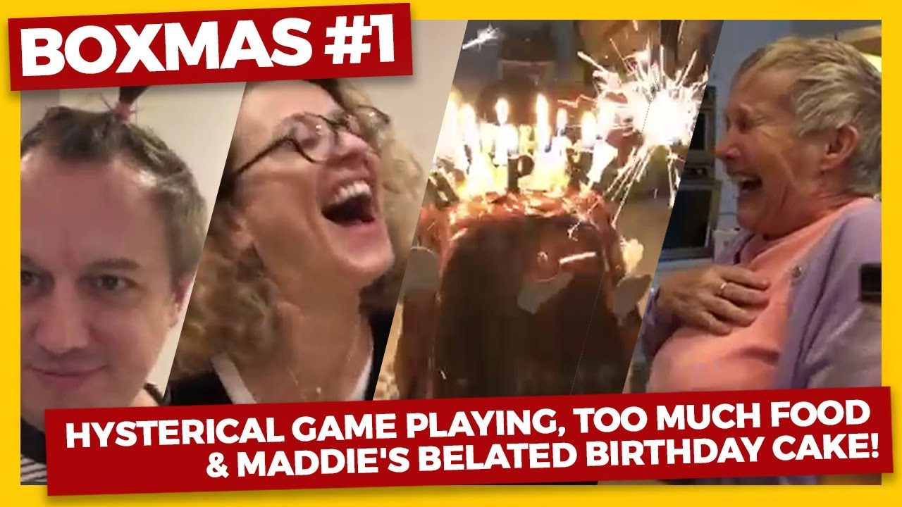 Boxing Day Vlog (2018) Hysterical GAME PLAYING, TOO much FOOD & Maddie's BELATED BIRTHDAY CAKE!