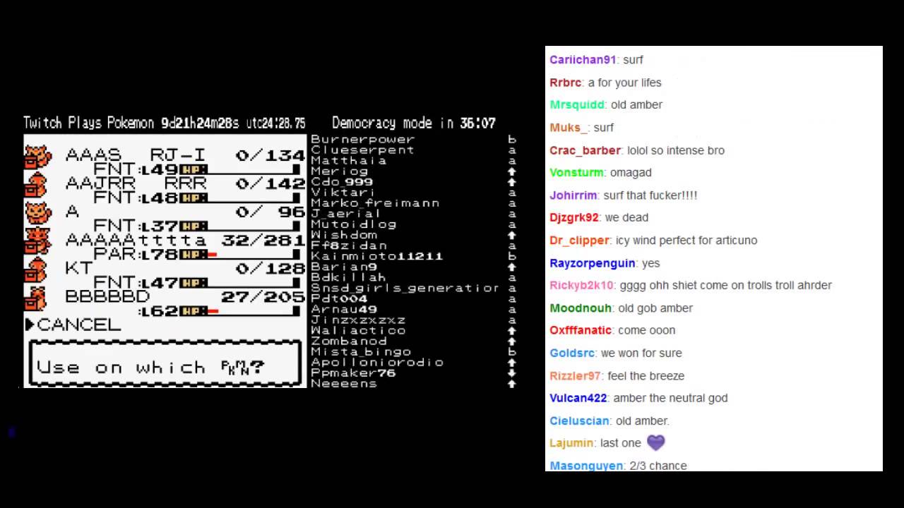 Twitch Plays Pokemon (Crystal) - Twitch VS Lance + Ending Credits