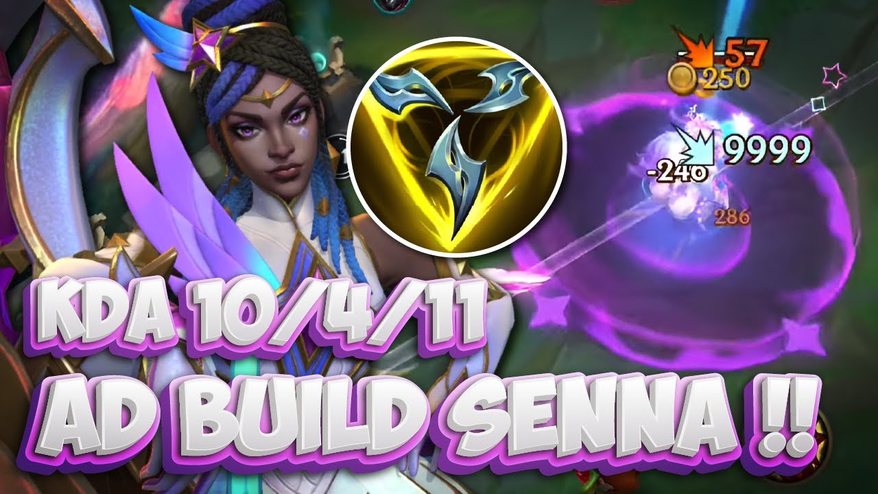 10 KILL !! AD BUILD STAR GUARDIAN SENNA GAMEPLAY // Wild Rift (Build+Runes)