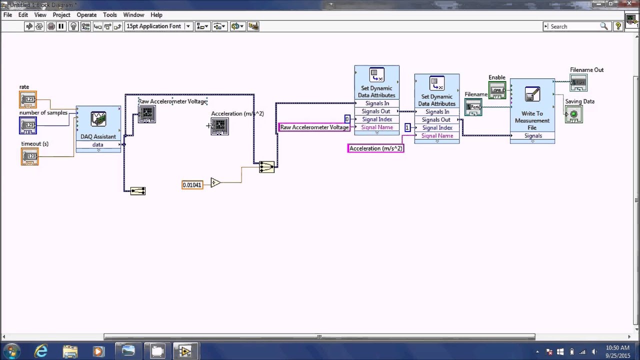 Measurements I - Using Accelerometers in LabView
