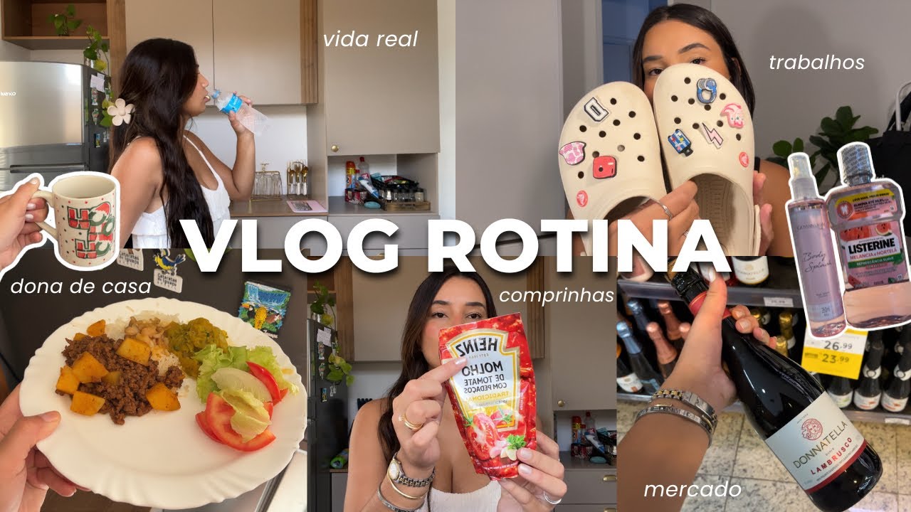 VLOG VIDA REAL TRABALHANDO CLT | rotina produtiva, dona de casa, mercado, comida japa e comprinhas…