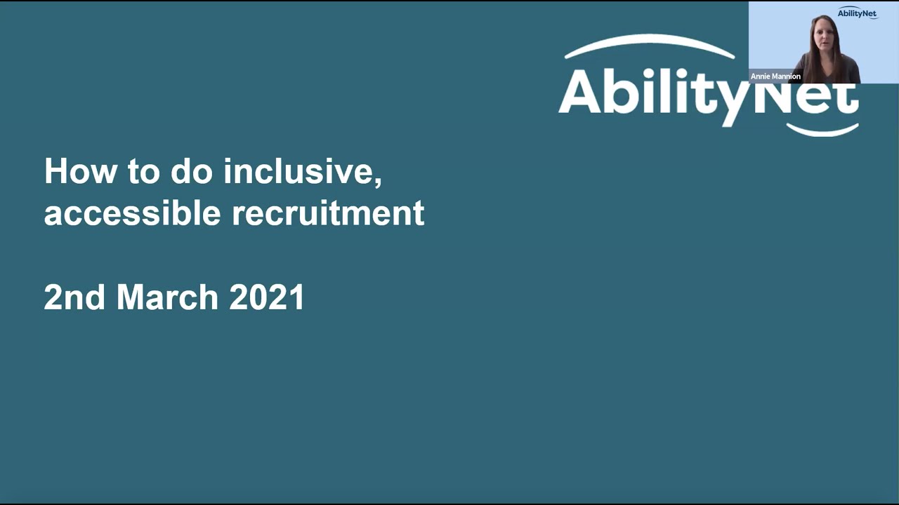 How to do inclusive, accessible recruitment - with Microsoft and AbilityNet