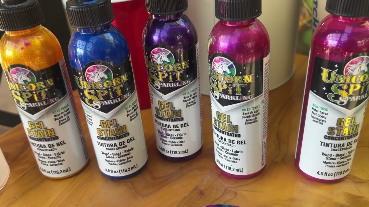 Unicorn spit on a table