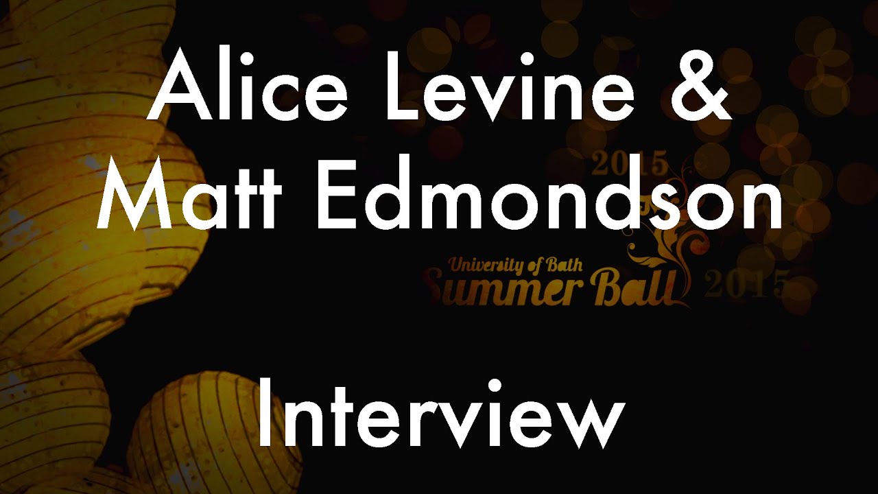 Alice Levine and Matt Edmondson Interview - Bath Summer Ball 2015