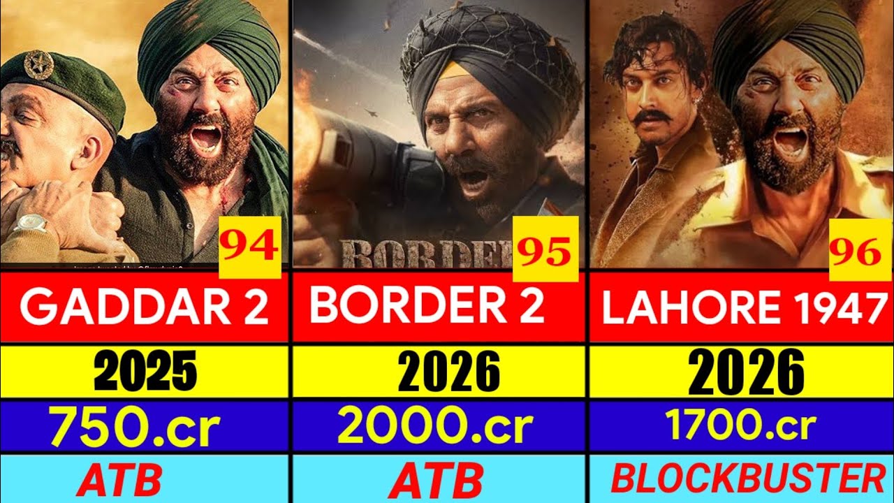 Sunny Deol All Movies Name List | Sunny Deol All Movies Hit and Flop list | movies Verdict, Border 2
