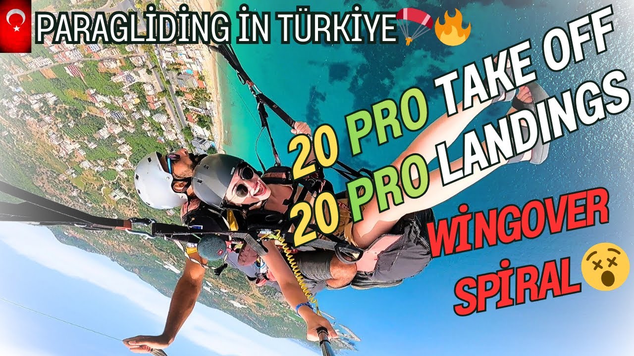 PRO TANDEM PARAGLIDING: Epic Takeoff, Acro & Landing | Wingover, Spiral, SAT # PART6