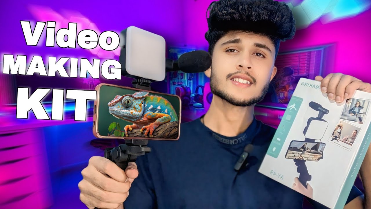 AY-49 VIDIO -MAKING KIT 🇱🇰| Unboxing & Full Review Sinhala| Ruchi Tec 2025 New Vedio |Tripod Stand 🎥