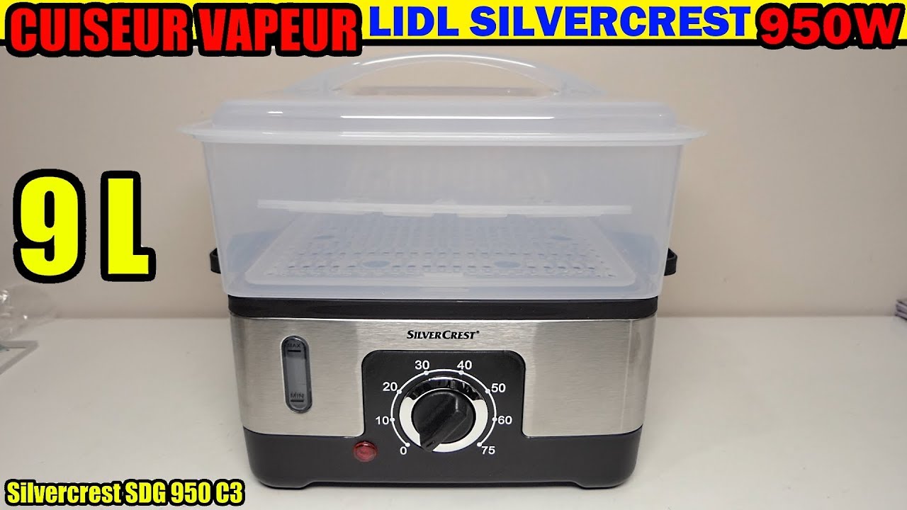 cuiseur vapeur LIDL SILVECREST SDG 950 C3 déballage Steamer Dampfgarer Vaporiera elettrica