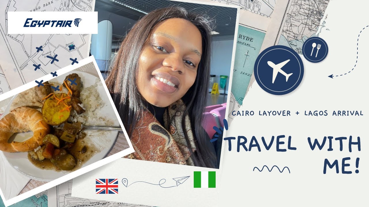Flying to Lagos from Manchester, UK for the Holidays 🎄✈️ | EgyptAir Travel Vlog