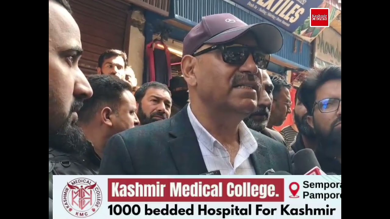 Former legislator Usman Majid visited Bandipora market to meet shopkeepers affected by the recent 