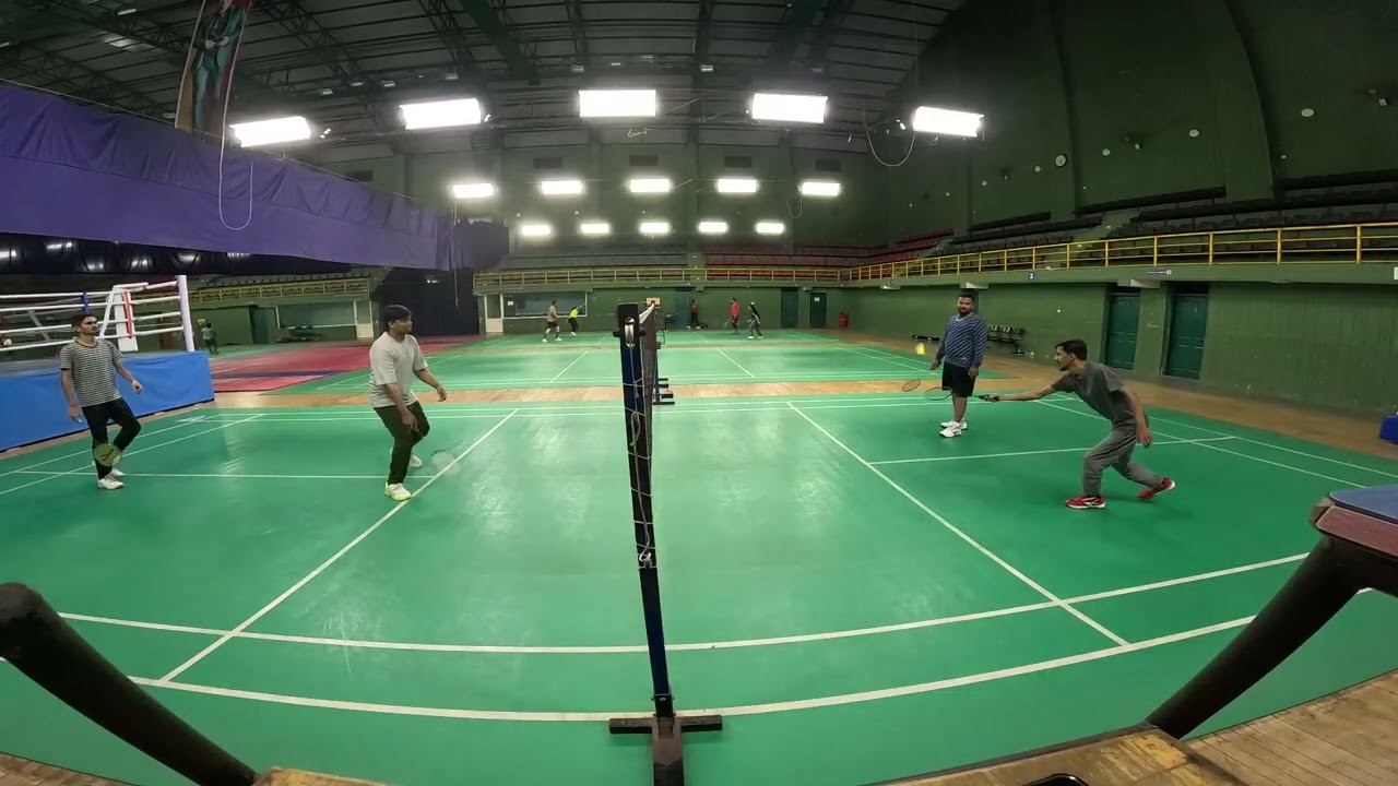 Playing Badminton doubles in Neharu indoor stadium shivamogga : 29/01/26