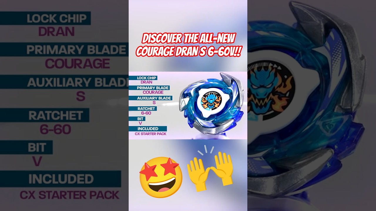 Discover the all-new COURAGE DRAN S 6-60V!🤩🙌#shorts #beybladex