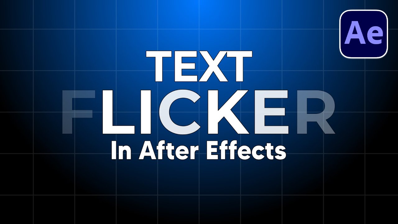 Create Text Flicker Effect Easily In After Effects | Full Tutorial | Adobe After Effects