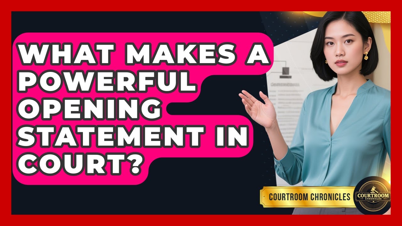 What Makes A Powerful Opening Statement In Court? - Courtroom Chronicles