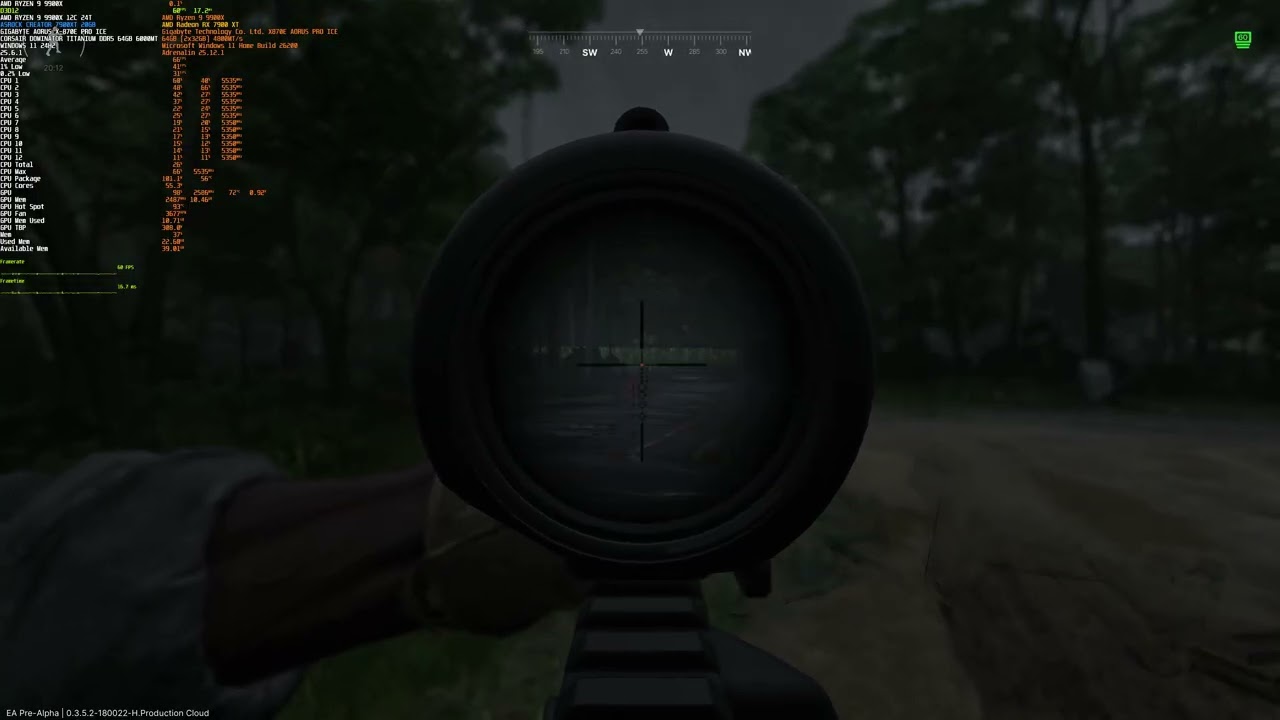 GRAY ZONE WARFARE RAW BENCHMARK 4K LOW SETTINGS AMD 7900XT AMD RYZEN 9 9900X #grayzonewarfare