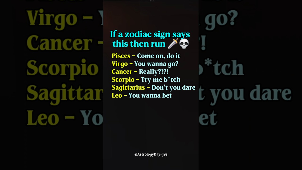 If a zodiac sign says this then runs #zodiac #zodiacsigns #astrology #horoscope #tarot