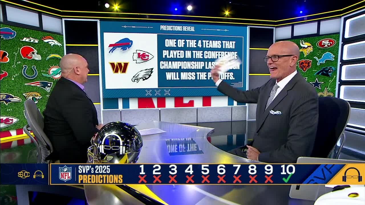 Scott Van Pelt reveals the predictions he made before the 2025 NFL season 👀 | SC with SVP