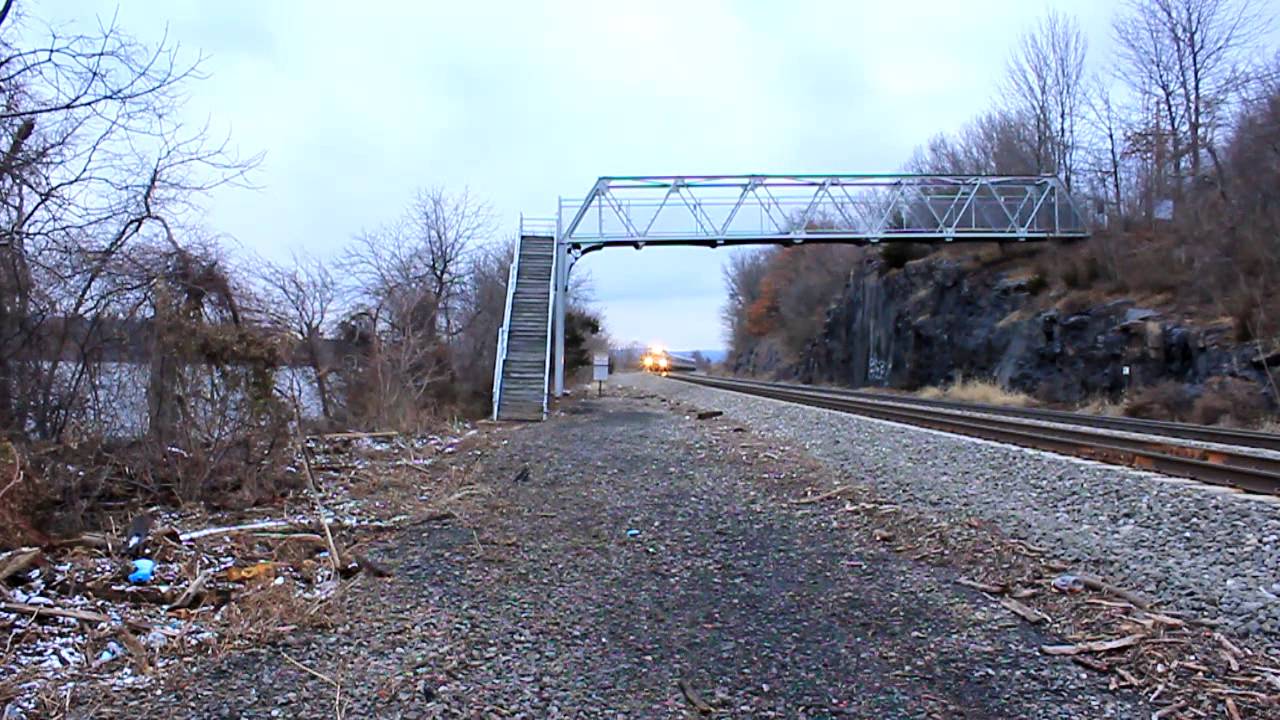 Metro-North Train Passing Breakneck Ridge