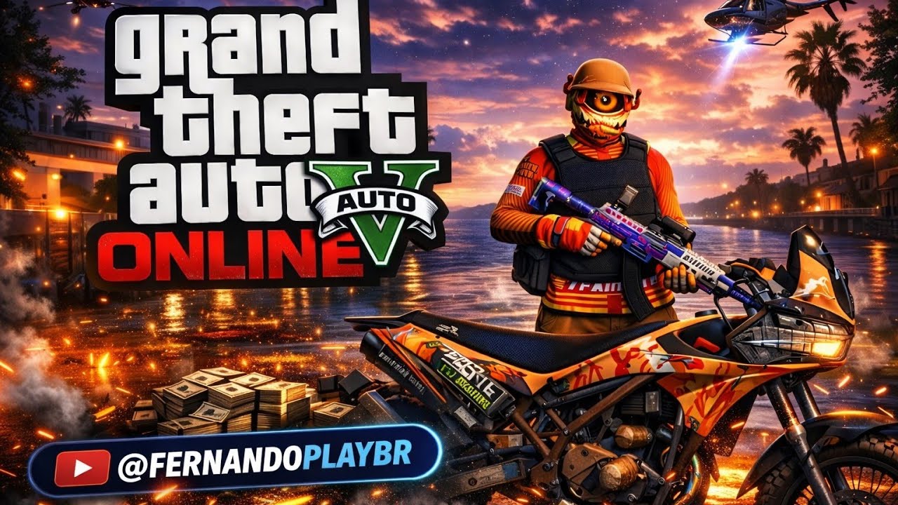 Jogando - GTA 5 ONLINE -(GTA 5 - Português PT - BR) no PS4 .