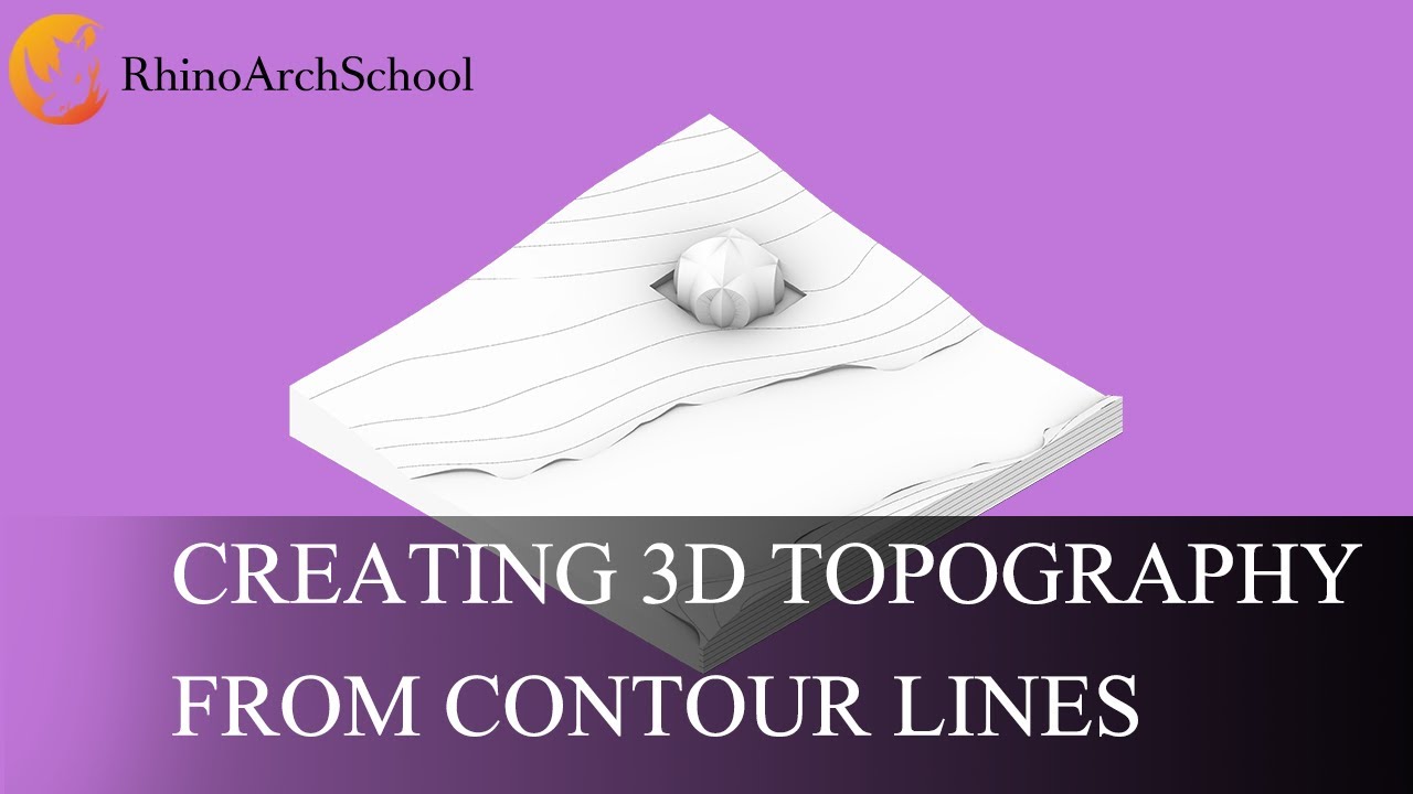 How to make topography in Rhino | Make topography from map Rhino Architecture Design Tutorial
