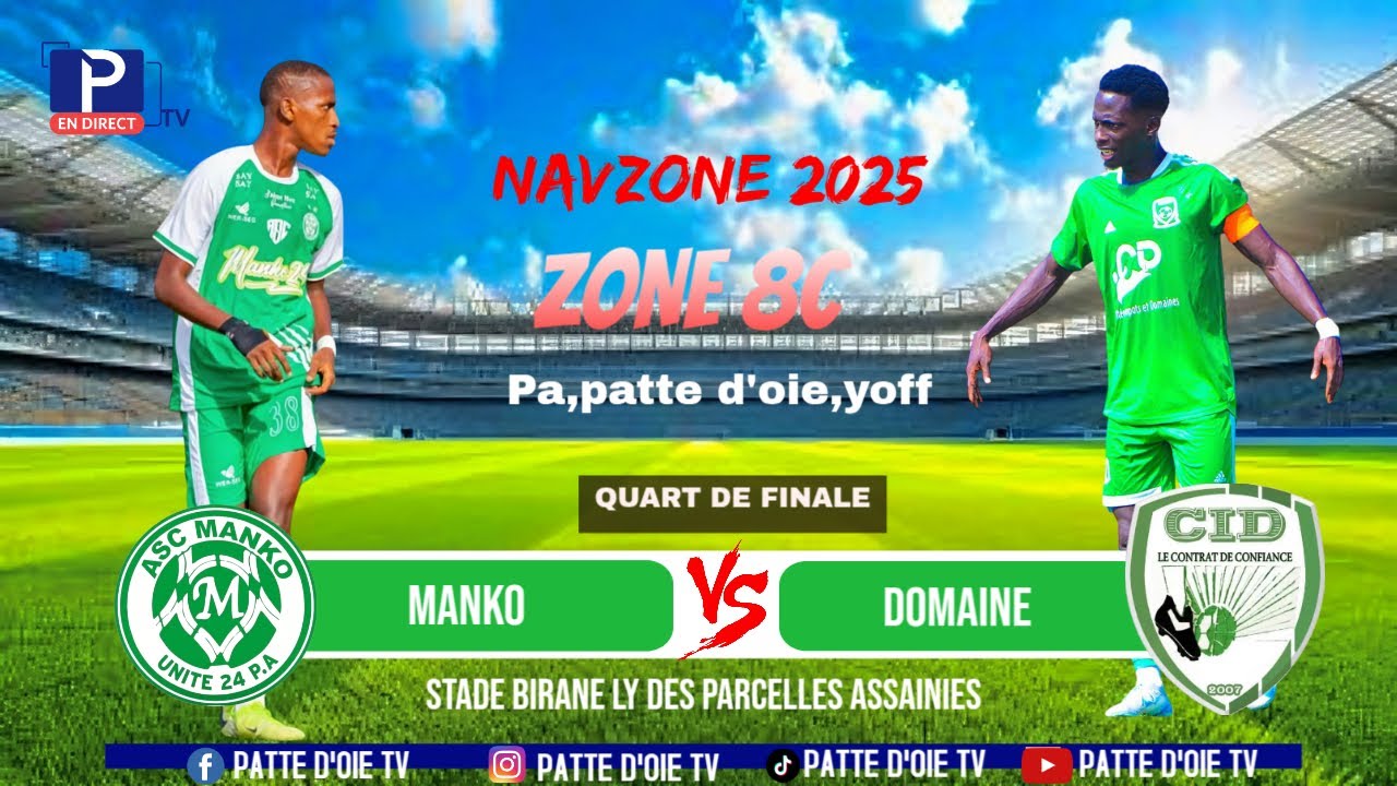 🛑EN DIRECT :  ASC MANKO VS ASC DOMAINE QUART DE FINALE ZONE 8C ONCAV / ODCAV DE DAKAR