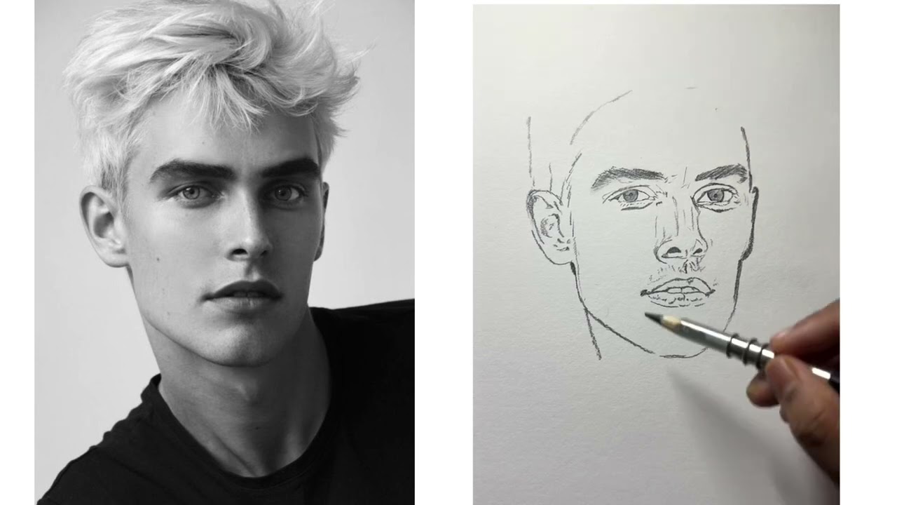 Can I Draw directly from the Reference!? || Arts | Outline || @anchalarts9724