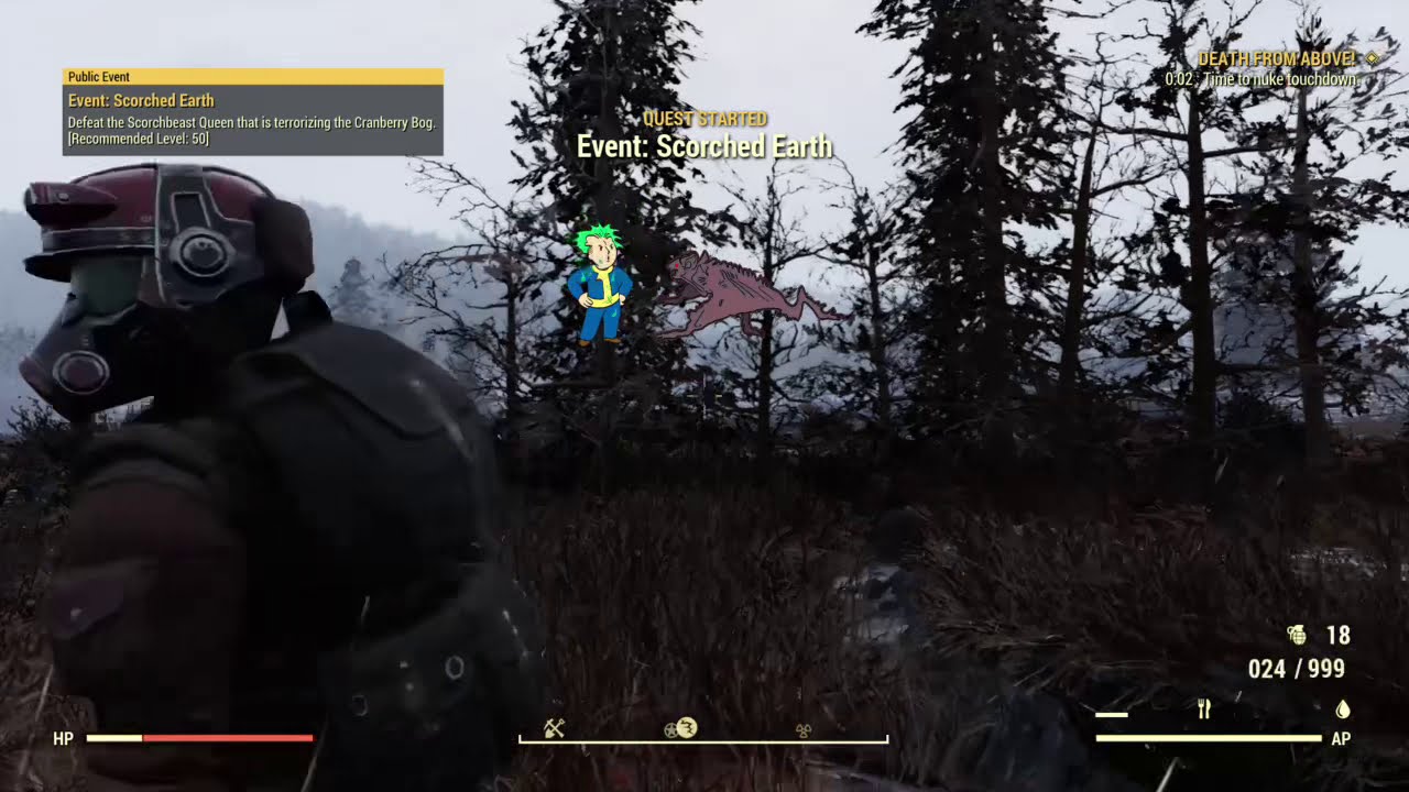 Fallout 76 Scorchbeast Queen Fight