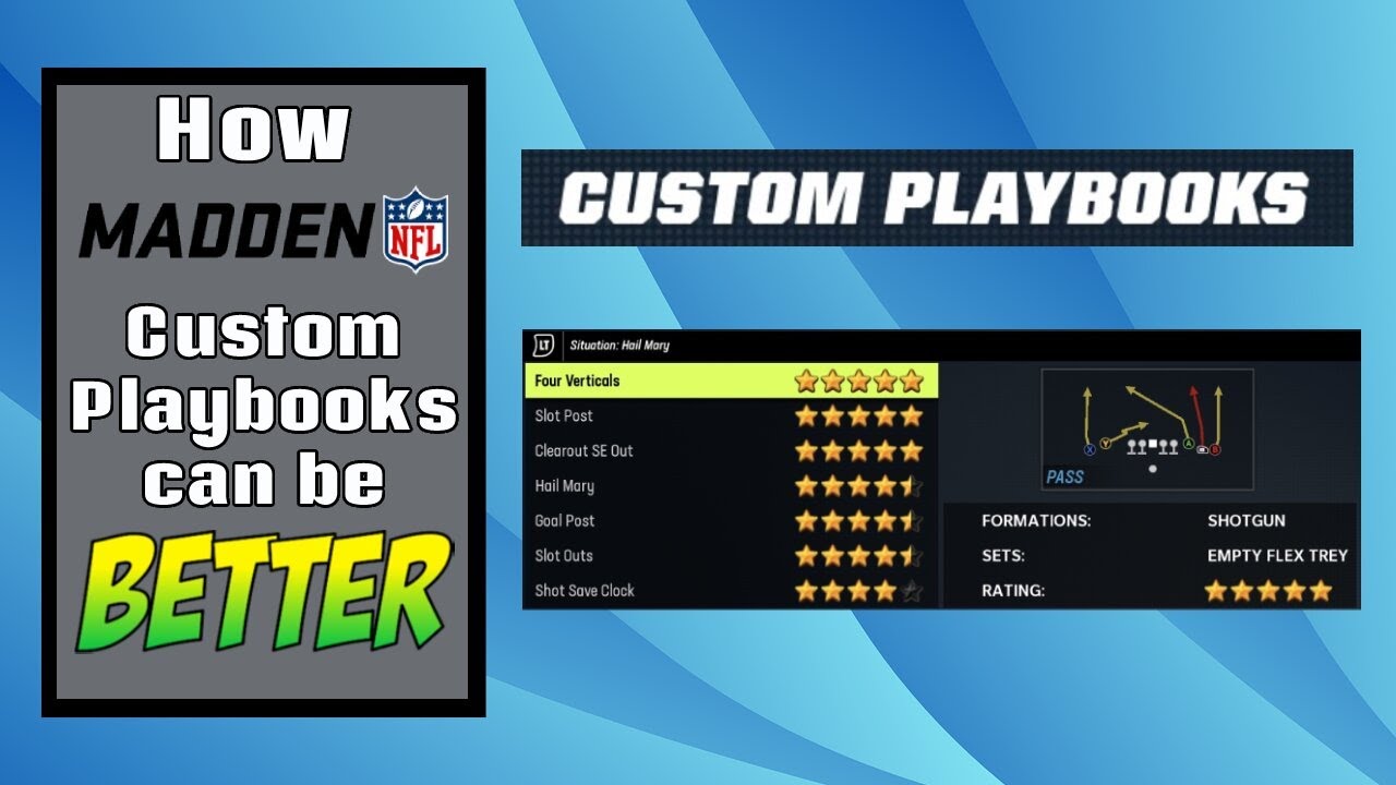 How Madden Custom Playbooks can be BETTER