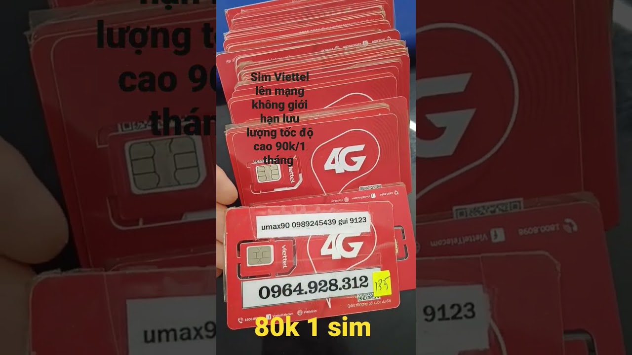sim Viettel l&ecirc;n mạng kh&ocirc;ng giới hạn data tốc độ cao 90k/1 th&aacute;ng.