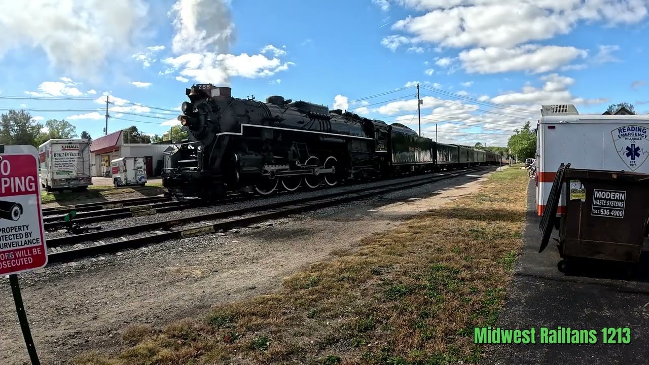 NKP 765 Arriving back at Hillsdale, MI on October 11, 2025